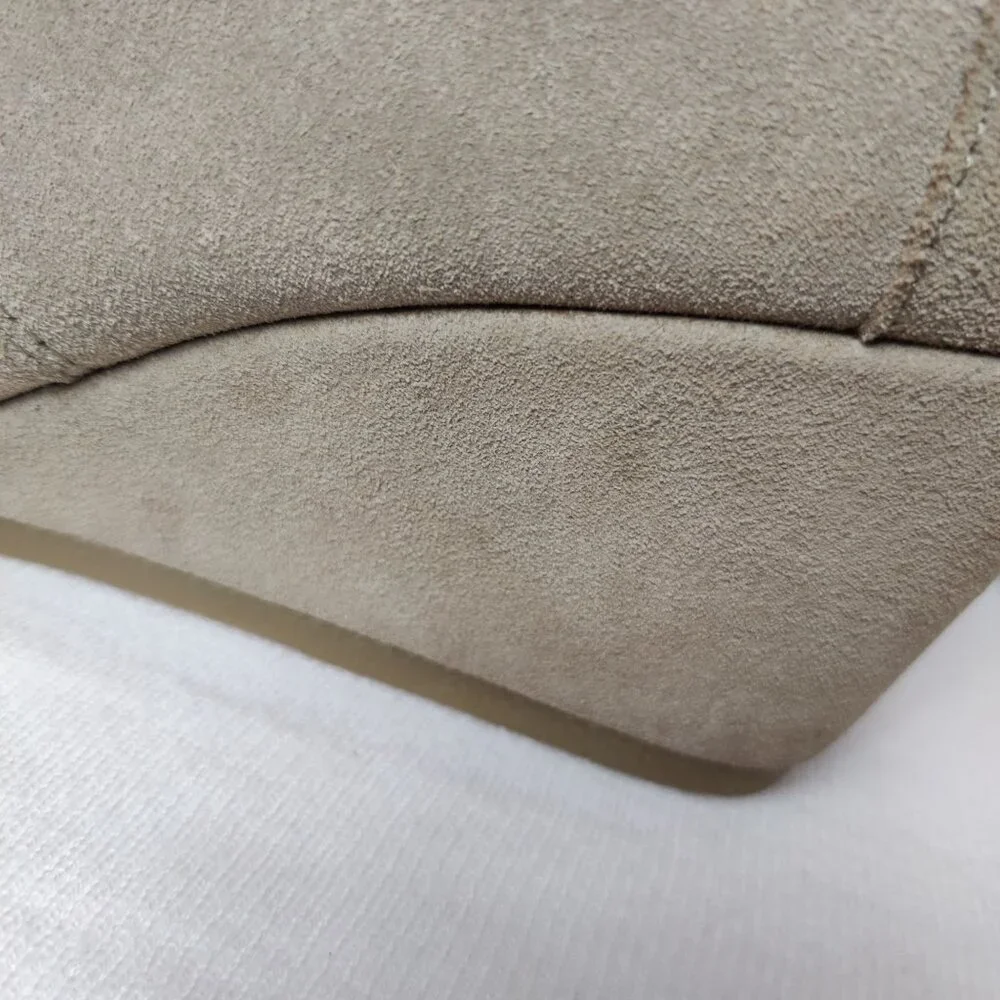 Toms Womens Ankle Booties Desert Wedge Heel Lace Up Boots Suede Taupe Tan Sz 8 - Picture 7 of 15